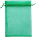 50 Pieces Gift Wrap Bags, 5x7 inches Green Organza Sheer Fabric, Drawstring Present Bags for Baby Shower