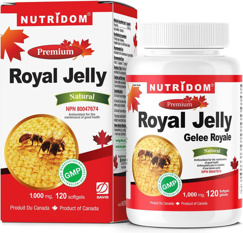 Royal Jelly 1000mg, 120 Softgels (One Bottle)