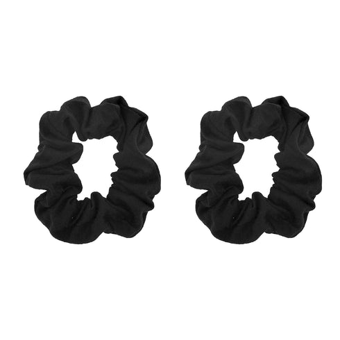 Set of 2 Solid Scrunchies in Black