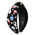 Space Astronaut Headbands for Women - Saturn Planet Rocket Spaceman Jeweled Rhinestone Star Knotted Hair Accessories