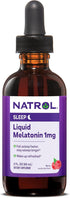 Natrol Sleep Liquid Melatonin 1mg, Berry-Flavored Liquid Sleep Aid for Adults, 2 Fl Oz, 15 Servings