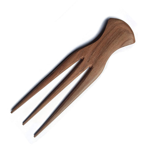 Plai Na Afro Pick Comb for African Hair | Wooden Parting Comb for Braiding & Cornrows
