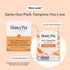 Multipack -100% 54 Count (3 Packs 18) The Honey Pot Company - Organic Cotton Core Tampons w/Bio Plastic Applicator