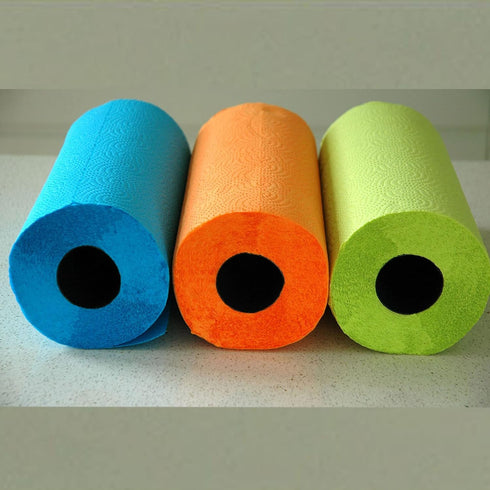 Renova 2 Ply Double Faced Paper Kitchen Towel, Blue, Red Label