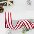 Fabric Ribbons - Red and White Plaid Ribbon for Crafts, 1 Inch Grosgrain Striped Ribbon for Gift Wrapping, 30 Yard