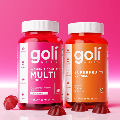 Gummy 120 Count Goli Nutritional Supplement, SuperFruits Beauty Vitamin - - Collagen-Promoting Ingredients - Mixed