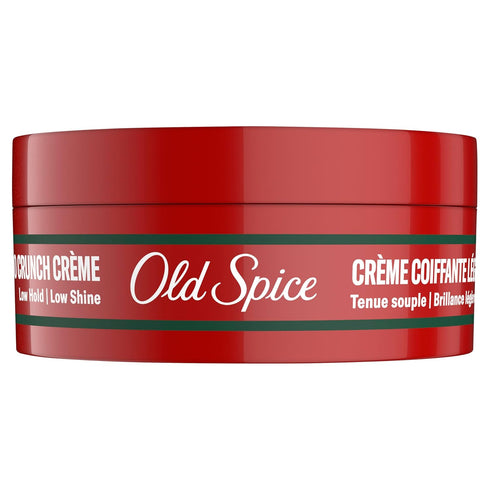 Old Spice No Crunch Crème - Hair Styling Crème for Men, Low Hold, Low Shine, 2.22 Oz