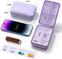 OUVBTX 8 Travel Pill Organizer with Blank Labels, Weekly Pill Box, Large Compartments Medicine Organizer