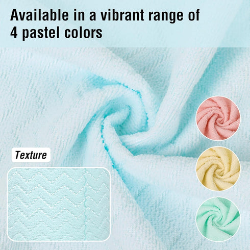 Microfiber Cleaning Cloths Roll, 75 Pack, 11.8" x 11.8", Ultra Absorbent, Lint Free, Blue