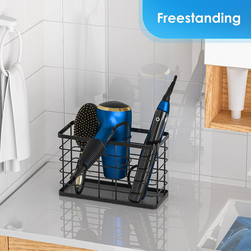 Hair Tool Organizer, 3 in 1 Blow Dryer Holder, Wall Mounted/Cabinet Door Storage for Styling Tools