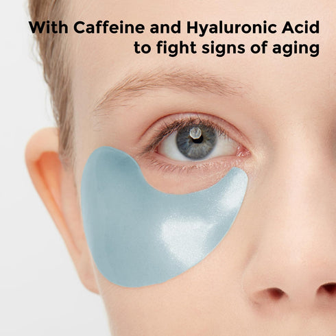Under Eye Patches for Dark Circles and Puffiness - Caffeine Hyaluronic Acid Niacinamide Gel Mask - 30 Pairs Korean