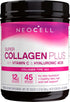 NeoCell Super Collagen Powder, Collagen Plus with Vitamin C & Hyaluronic Acid, Supports Healthy Hair, Skin & Nails, 12g