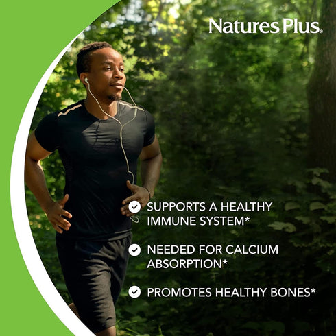 Natures Plus Vitamin D3 (Cholecalciferol) 2500 iu, 90 Softgels - Bone, Heart & Immune Support, Gluten-Free