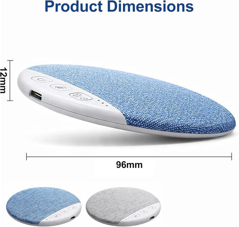 LINMUSEN 12mm Bluetooth Pillow Speaker for Sleeping, Ultra Thin Under Pillow Speaker Wireless Sleep Aid with White