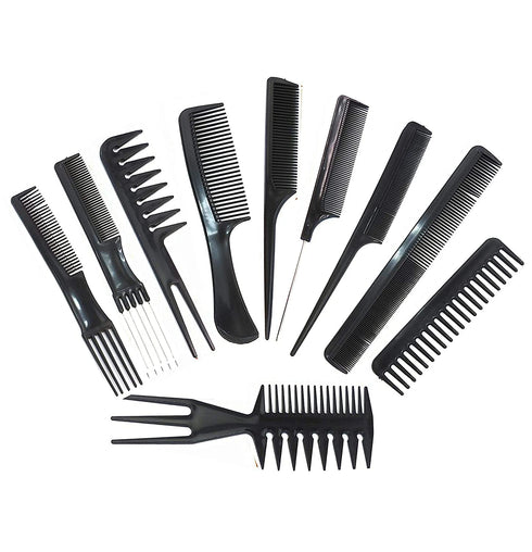 Magic 10 Piece Professional Styling Comb Set in Black
