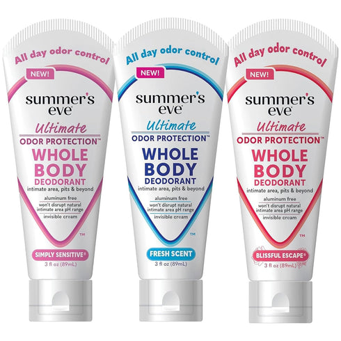 Summer's Eve, Whole Body Deodorant for Women, Ultimate Odor Control, Aluminum Free