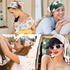 TOBATOBA Beautiful Floral Chiffon Headbands, 5 Pcs Boho Elastic Thin Fashion Headbands for Women