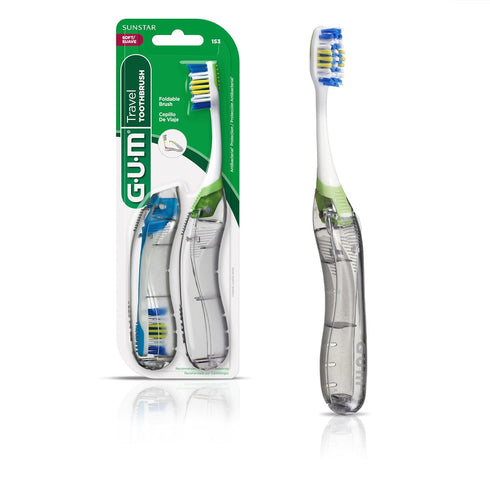 GUM Pro-Weave Woven Dental Floss, Shred Resistant Waxed Mint Flavored Floss, 3 Count + 2 Travel Units