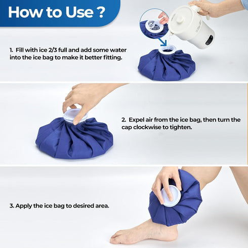 Reusable Ice Pack for Injuries by Ohuhu, 3 Packs, Hot & Cold Therapy Pain Relief, 3 Sizes