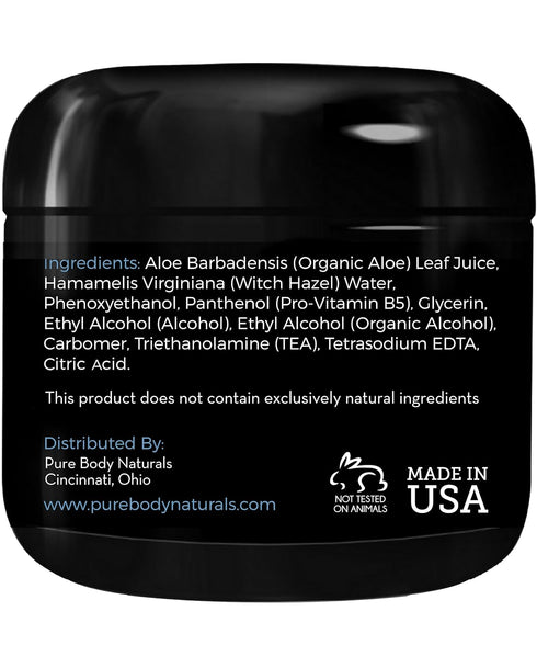 Pure Body Naturals Hair Gel for Men, 4 Fl Oz, Natural Ingredients with Aloe