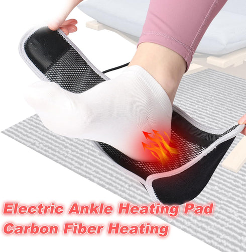 Heated Ankles Wrap Foot Heating Pad for Achilles Tendonitis Relief Portable Cordless Electric Heating Pads for Feet Circulation and Pain Relief with 3 Heating Levels Adjustable