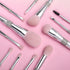 Professional Makeup Brush Set - Luxury 11pcs Silver Glitter Crystal Kit with Vegan Soft Synthetic Hair