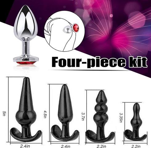 jzqcsping 20pcs Set Anal Plug Adult Sex Toys,BDSM Bondage Sex Restraints with Dildo Anal Toys and Anal Beads Butt