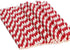 Webake Biodegradable Paper Straws Bulk 200 Red Striped Drinking Straws, Eco-Friendly Alternative for Parties