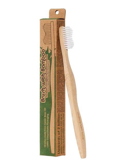 Bamboo Toothbrush 4-Pack ¦ Mixed Family for Adult/Kid Use