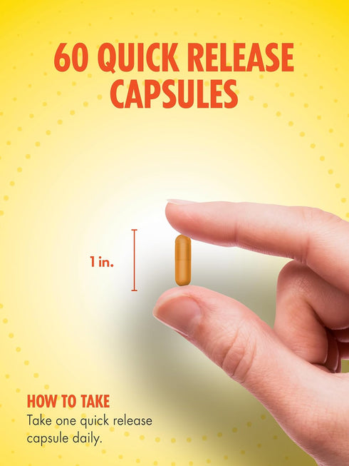Turmeric Curcumin Complex | 60 Quick Release Capsules | Non-GMO and Gluten Free Traditional Herbal Supplement | by