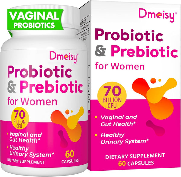 Vaginal Probiotics, 70 Billion CFU for Women, Prebiotic & D-Mannose, 13-in-1 Probiotic for Vaginal Health