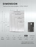 Portable Folding Mirror, Ultra-Slim Durable Makeup Tabletop Mirror for Travel with Aluminum Shell, Black, Mini Size, 3.3''