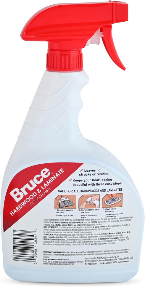 Stock Your Home Bruce Hardwood and Laminate Floor Cleaner, 2 Pack, Residue Free, 32 oz Spray Bottles