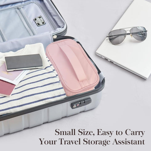Makeup Bag Travel Cosmetic Bag, Large Capacity PU Leather Organizer, Portable Toiletry Bag for Women, Makeup Storage
