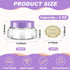 Tessco 24 Pack Plastic Jars with Lids Labels Plastic Containers Round Refillable Cosmetic Containers Empty Body Butter Jars Sugar Scrub Containers for Cosmetics (Clear, Purple,5 oz)