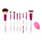Ruby Kisses 9PCS Makeup Brush Set, Includes Powder, Blending, Eyeshadow, Eyebrow, Eyeliner Brushes and Sponge