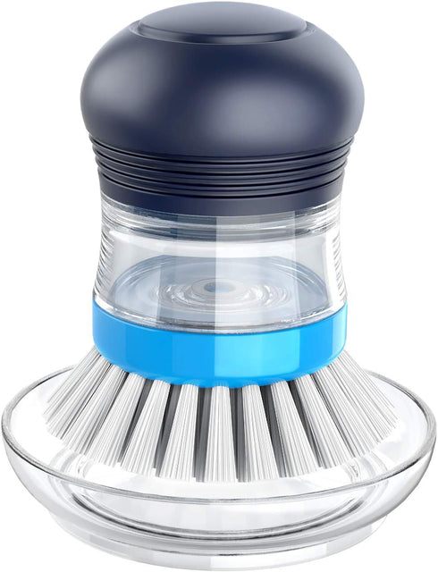 MR.SIGA Soap Dispensing Palm Brush Storage Set, Kitchen Brush with Holder for