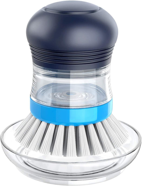 MR.SIGA Soap Dispensing Palm Brush Storage Set, Kitchen Brush with Holder for