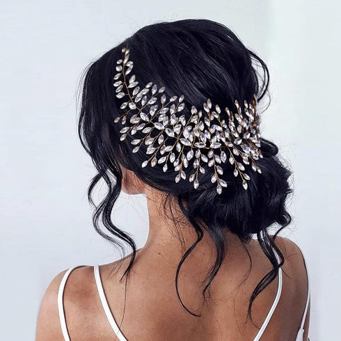 Rhinestone Bridal Headpiece for Wedding Hair Pieces Crystal Wedding Hair Accessories for Brides and Bridesmaid