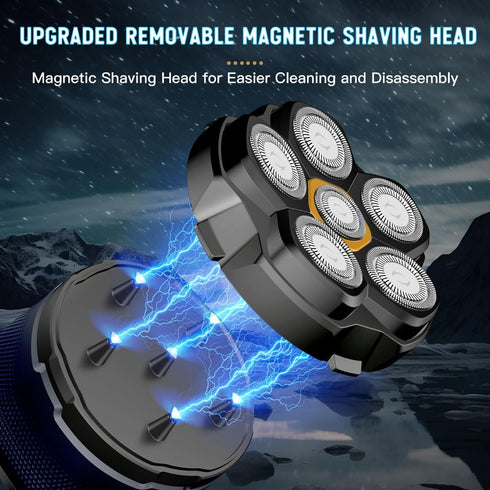 SOLIMPIA Upgraded Head Shaver for Bald Men, Magnetic Electric Razor with Rechargeable LED Display, Waterproof