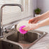 Uiifan 50 Pcs Plastic Dish Scrubbers, Nylon Round Scrubber Scouring Pad for Kitchen Cleaning, 5 Colors