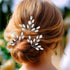 Heread Crystal Bride Wedding Hair Pins, Rhinestones Bridal Hair Accessories Head Piece for Women and Girls (Pack of 3)