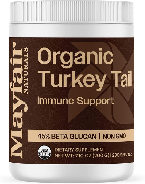 Turkey Tail Mushroom Powder - Organic Mushroom Powder For Immune Support Digestive