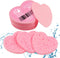 50-Count Heart Shape Compressed Facial Sponges, Natural Cosmetic Spa Sponges for Daily Cleansing