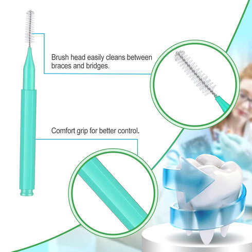 150 Pieces Interdental Brush Teeth Floss, Soft Dental Picks for Oral Hygiene, Tooth Cleaning Tool in Vivid Colors