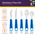 Special Supplies 5-Piece Adaptive Utensils Set, Non-Weighted, Non-Slip Handles for Tremors, Arthritis, Elderly Use