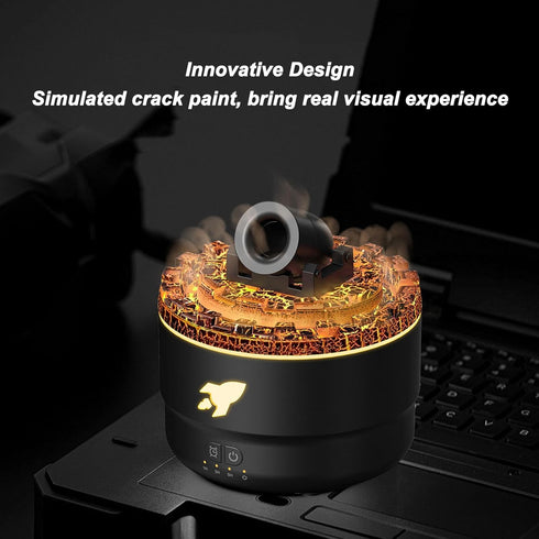 Volcano Fragrance Aromatherapy Diffuser Humidifier, Mini Slient Essential Oil Diffuser with Automatic Shut Off