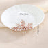Unicra Wedding Crystal Flower Hair Pins, Decorative Bridal Hair Accessories Pack of 2 (Rose Gold)