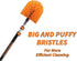 Cobweb Duster Head Brush, Big Puffy Spider Web Brush for Indoor & Outdoor Cleaning, Fits Standard Acme Poles