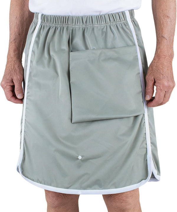 Lorilida Unisex Diaper Cover for Men Women Waterproof Urine Skirt Zipper Side Wearable